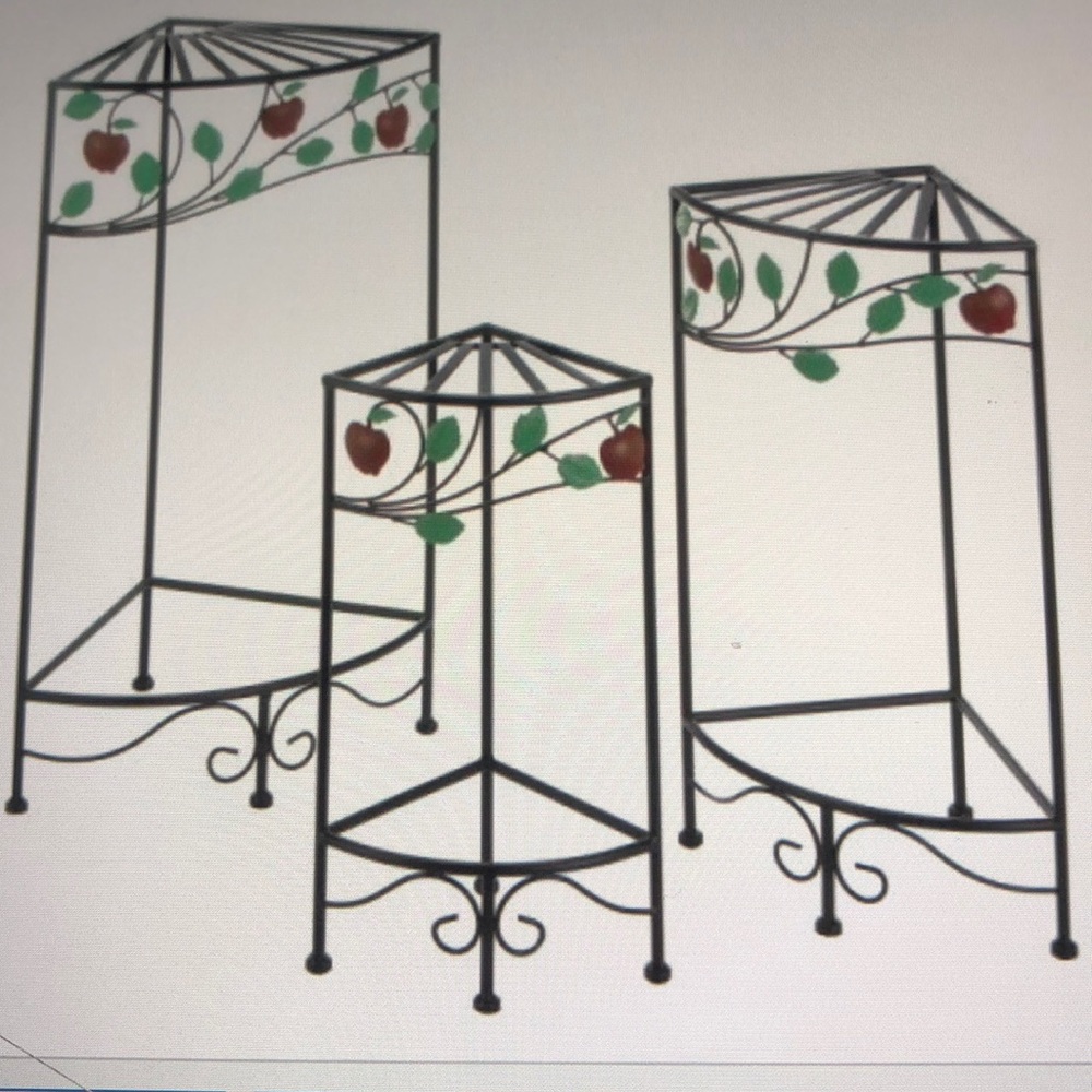 Country Apple Plant Stand Set